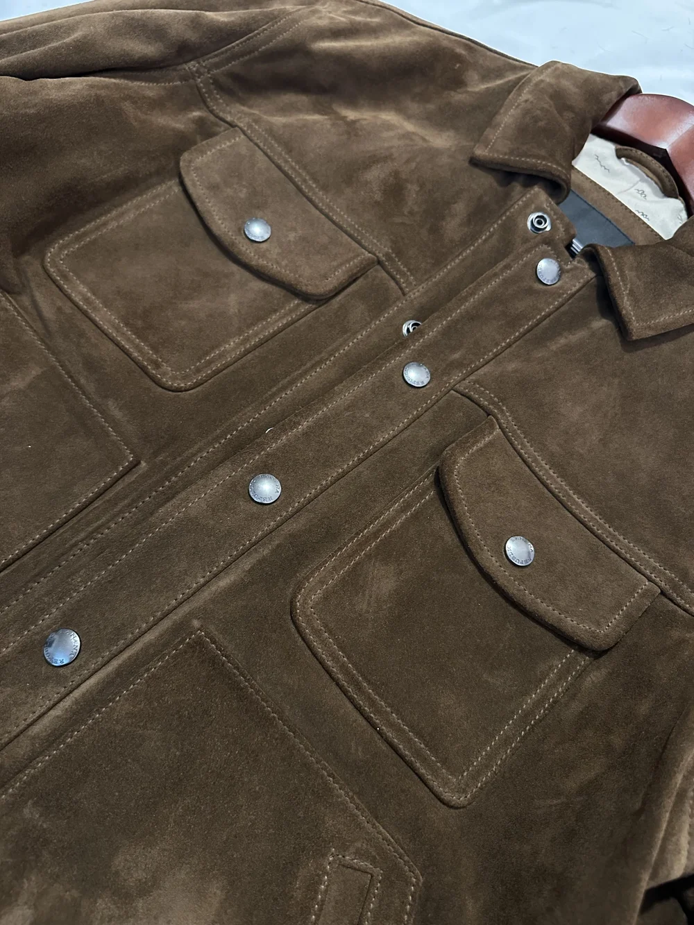 Banana Republic Heritage Suede Brown Trucker Jacket